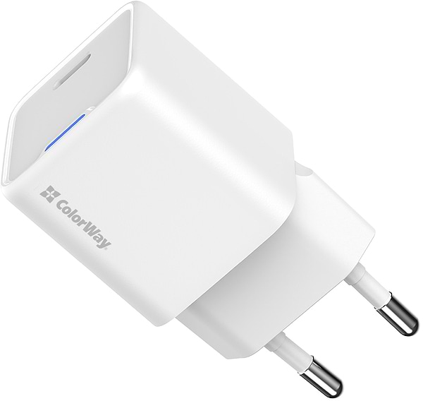 Фото - Сетевое зарядное устройство Colorway GaN Mini 25W PD Port PPS USB-C White (CW-CHS052PD-WT)