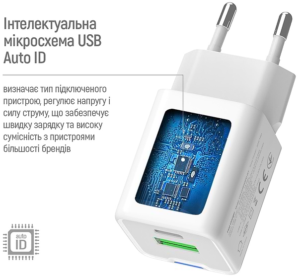 Фото - Мережевий зарядний пристрій Colorway GaN Mini 30W PD Port PPS USB cable Type-C (CW-CHS053PDC-WT)