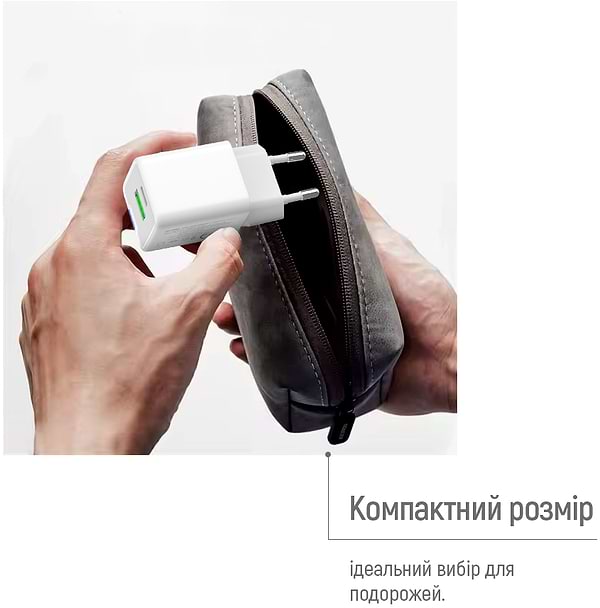 Фото - Мережевий зарядний пристрій Colorway GaN Mini 30W PD Port PPS USB cable Type-C (CW-CHS053PDC-WT)