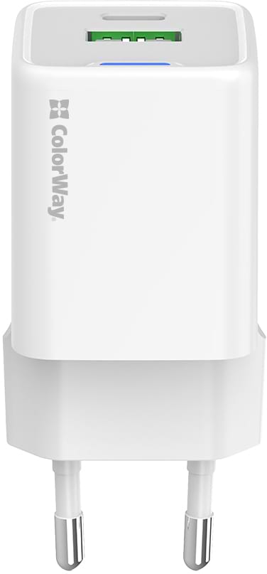 Фото - Мережевий зарядний пристрій Colorway GaN Mini 35W PD Port PPS USB White (CW-CHS055PD-WT)