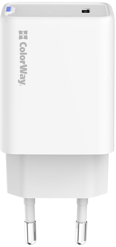 Фото - Мережевий зарядний пристрій Colorway GaN Mini 45W PD Port PPS USB-C White (CW-CHS057PD-WT)