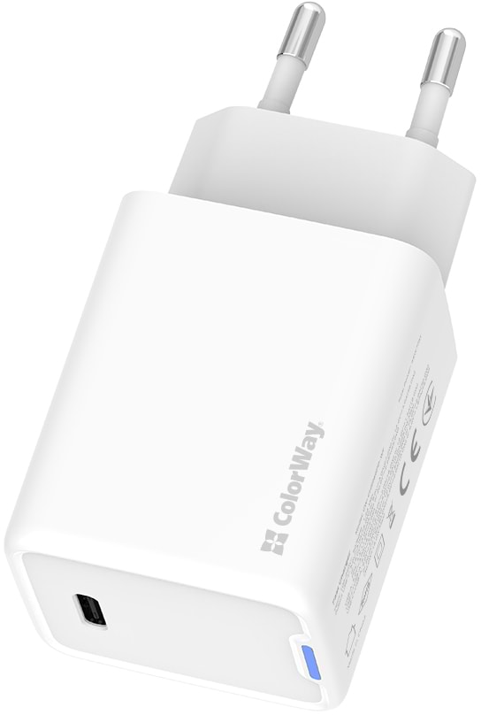 Фото - Мережевий зарядний пристрій Colorway GaN Mini 45W PD Port PPS USB-C White (CW-CHS057PD-WT)