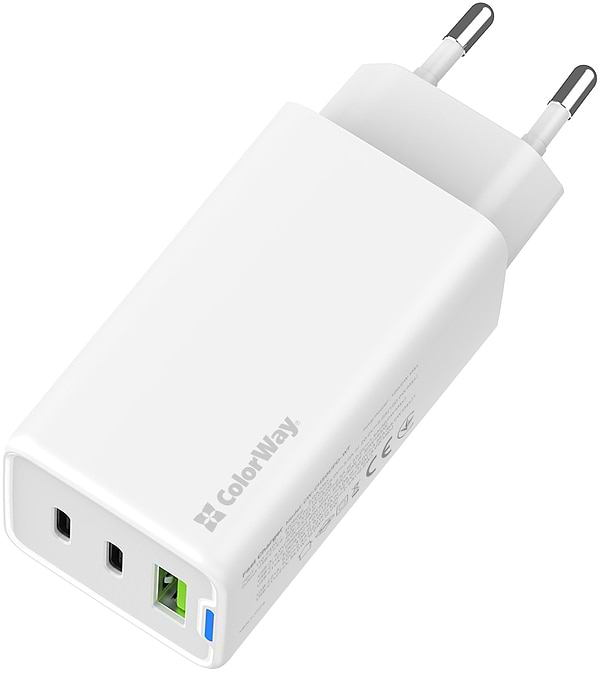 Фото - Сетевое зарядное устройство Colorway GaN Mini 65W PD Port PPS USB White (CW-CHS058PD-WT)