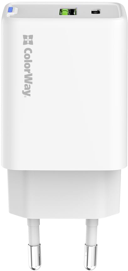 Фото - Мережевий зарядний пристрій Colorway GaN Mini 45W PD Port PPS USB (Type-C PD + USB QC4.0) White (CW-CHS060PD-WT)