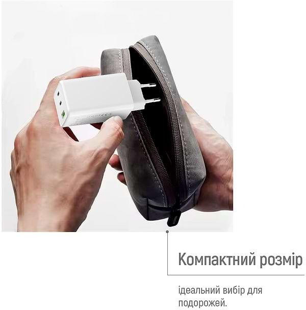 Фото - Мережевий зарядний пристрій Colorway GaN Mini 100W PD Port PPS USB (USB-2C1A) White (CW-CHS061PD-WT)