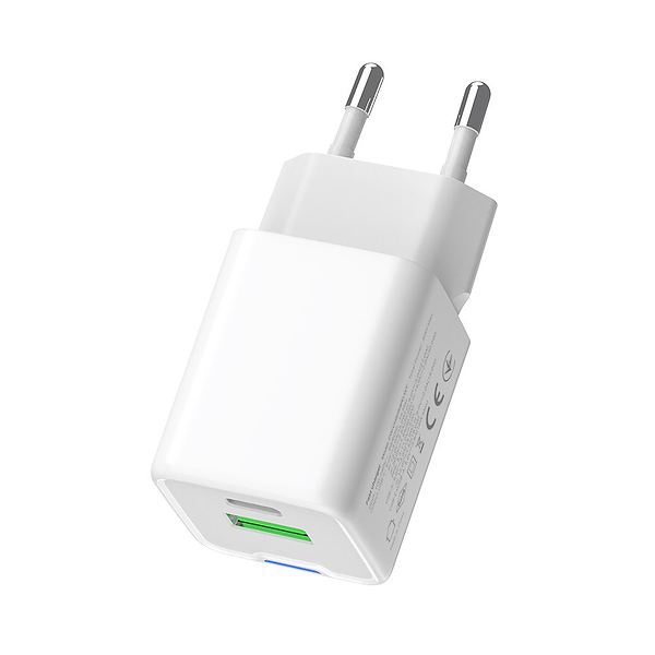 Фото - Сетевое зарядное устройство Colorway GaN Mini 20W PD Port PPS USB Type-C PD + USB QC4.0 (CW-CHS062PD-WT)