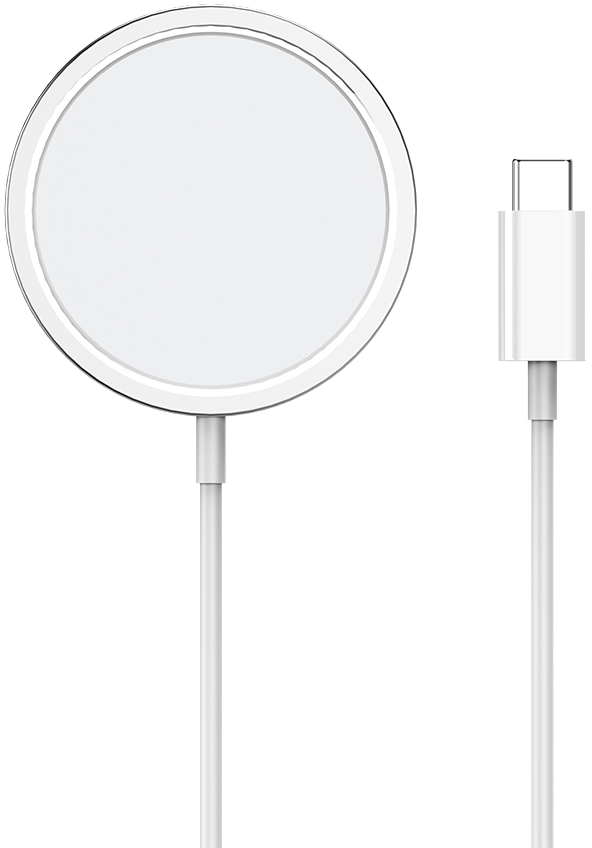 Бездротовий зарядний пристрій Colorway MagSafe Charger 15W for iPhone White (CW-CHW27Q-WT) - Фото 1
