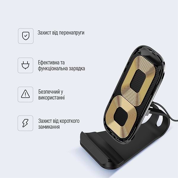 Фото - Уценка - Беспроводное зарядное устройство Colorway Wireless Stand 15W Black (CW-CHW31Q-BK)
