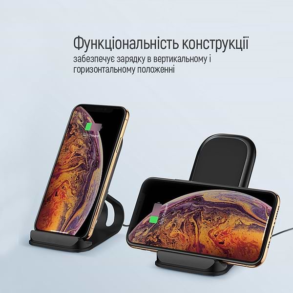 Фото - Уценка - Беспроводное зарядное устройство Colorway Wireless Stand 15W Black (CW-CHW31Q-BK)