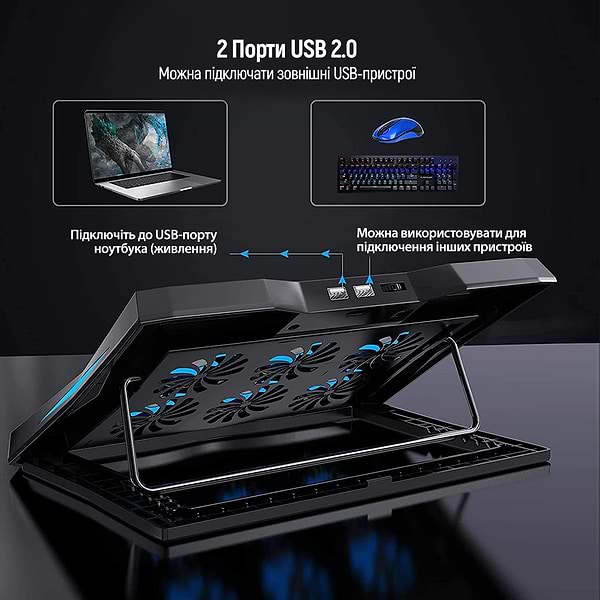 Фото - Підставка під ноутбук охолоджуюча Colorway Cooling Laptop Q3 (CW-CLQ3)