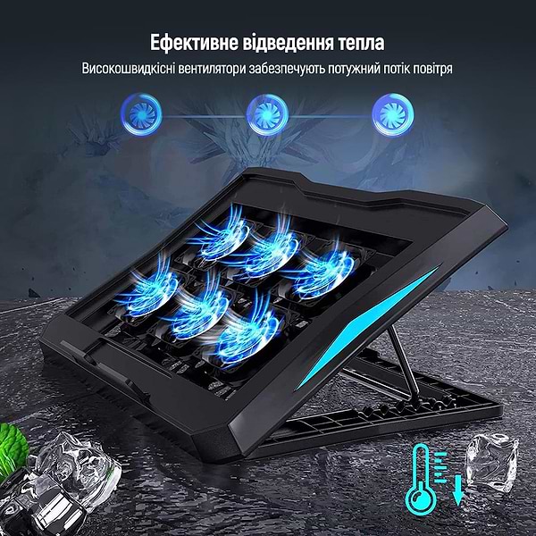 Фото - Підставка під ноутбук охолоджуюча Colorway Cooling Laptop Q3 (CW-CLQ3)