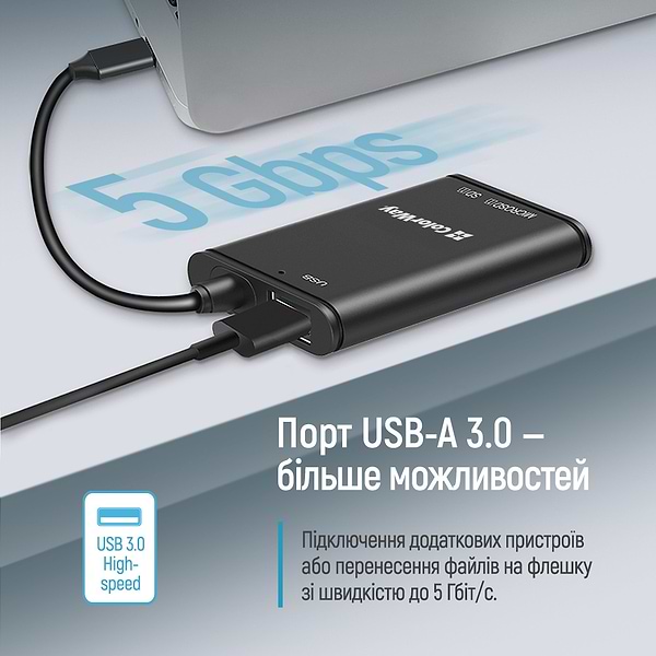 Фото - Кардридер Colorway USB-C to USB 3.0/SD/MicroSD (CW-CR-02)