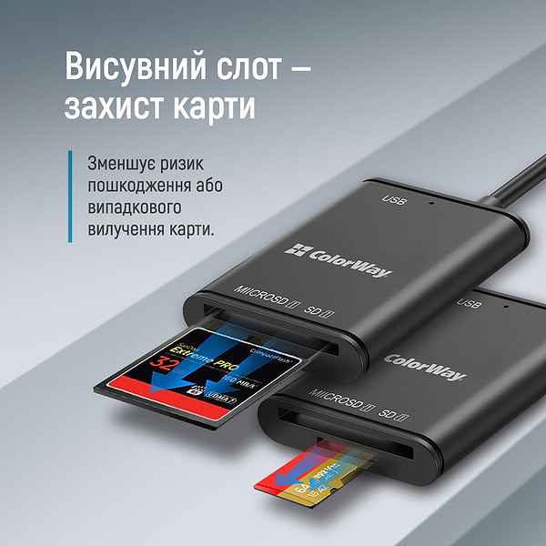 Фото - Кардридер Colorway USB-C to USB 3.0/SD/MicroSD (CW-CR-02)