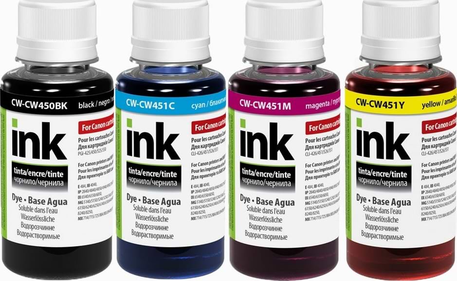 Чернила Colorway Canon PGI-450/CLI-451 BK/С/M/Y 4х100 г (CW-CW450/CW451SET01)