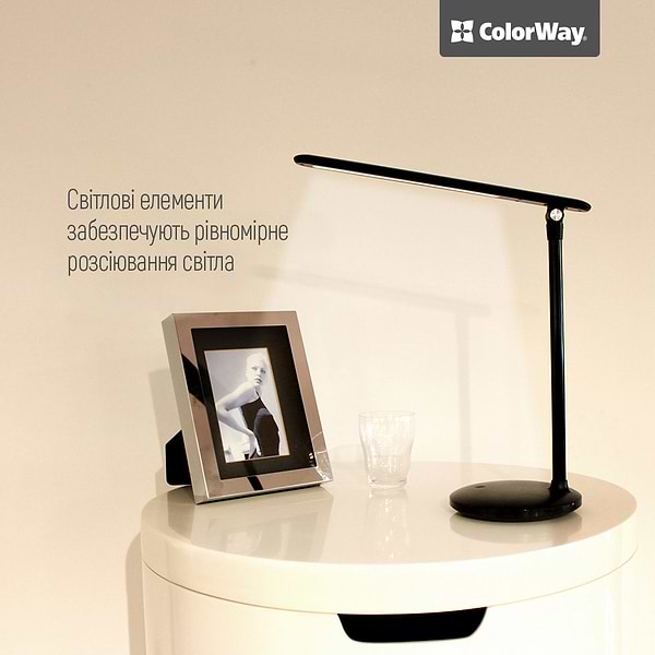 Фото - Настольная лампа Colorway CW-DL02B-B Black