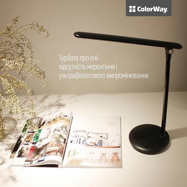 Фото - Настольная лампа Colorway CW-DL02B-B Black