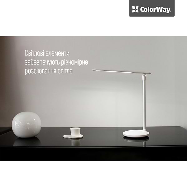 Фото - Настільна лампа Colorway CW-DL02B-W White