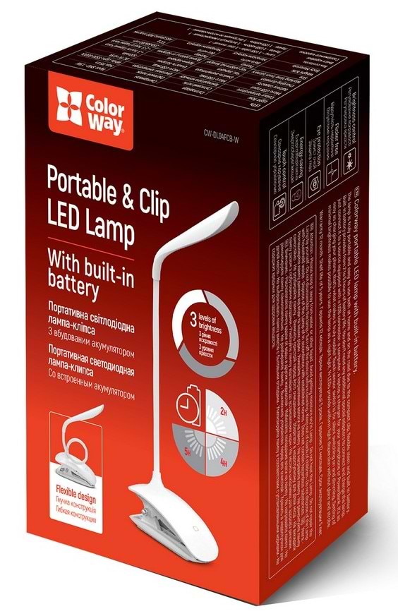 Фото - Уцінка - Настільна лампа Colorway CW-DL04FCB-W #