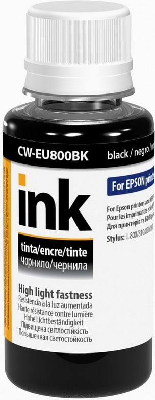 Чорнило Colorway EPSON L800 (Black) (CW-EU800BK01) 100мл - Фото 1