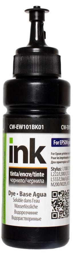 Чернила для заправки картриджа Colorway Epson L-100/200 series 100мл Black (CW-EW101BK01) - Фото 1