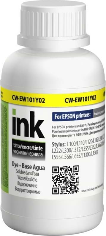 Чернила Colorway Epson L100/200 Yellow (CW-EW101Y02) (T6644) 200мл - Фото 1