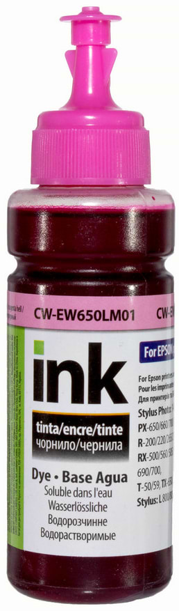 Чорнило Colorway EPSON TX650 (Light Magenta) (CW-EW650LM01) 100мл - Фото 1