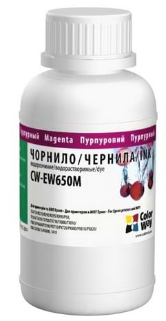 Чорнило Colorway EPSON TX650 (Magenta) (CW-EW650M02) 200мл - Фото 1