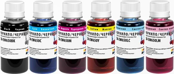 Чернила Colorway для Epson TX650 (6х100мл) BK/С/M/LС/LM/Y (CW-EW650SET01) - Фото 1