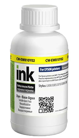 Чорнило Colorway Epson L-800/810/850 200мл Yellow EW810Y (CW-EW810Y02) - Фото 1