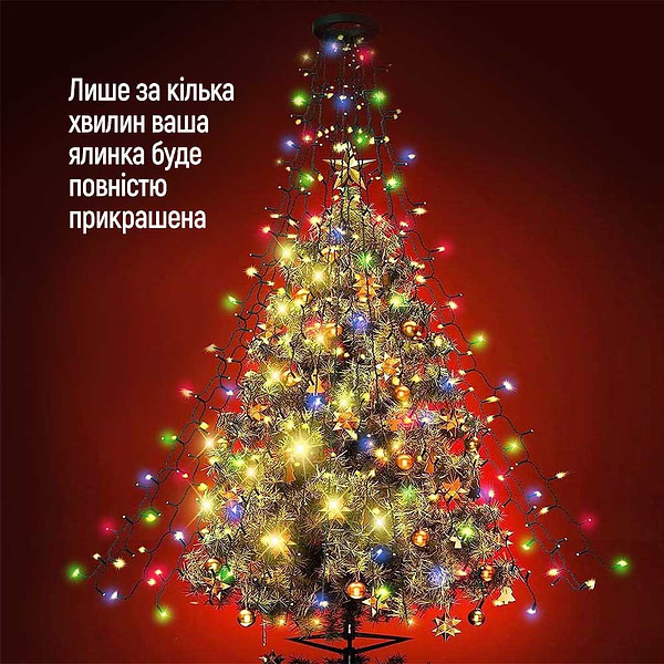 Фото - Гирлянда каскад Colorway LED 98 7x1.5м разноцветная USB (CW-G-98L71CUMC)