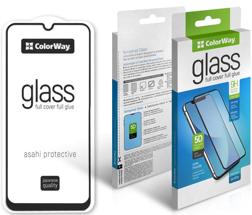 Защитное стекло для смартфона Colorway 9H FC glue for Apple iPhone 18 Pro black (CW-GSFGAI18P-BK)