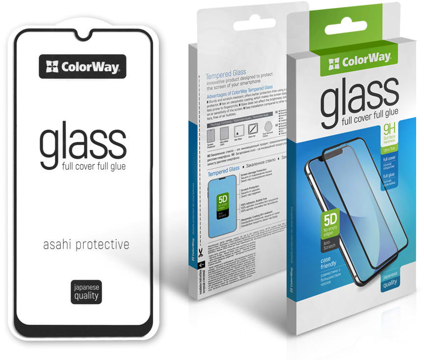 Захисне скло для смартфону Colorway 9H FC glue for Motorola G23 Black (CW-GSFGMG23-BK)