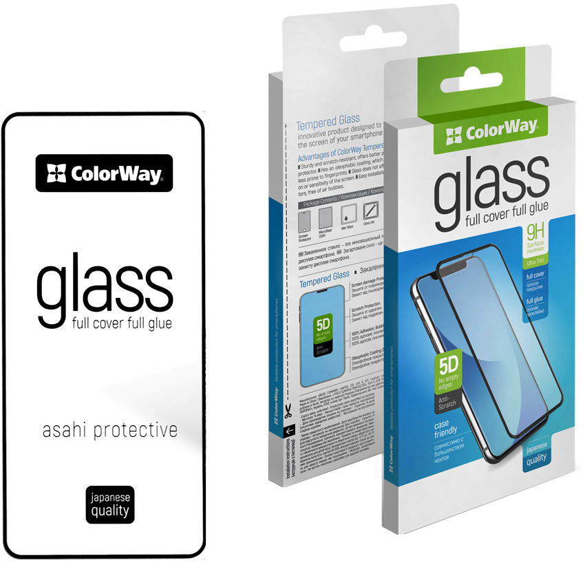 Захисне скло для смартфону Colorway 9H FC glue Oppo A6x 4G black (CW-GSFGOA6X4-BK)