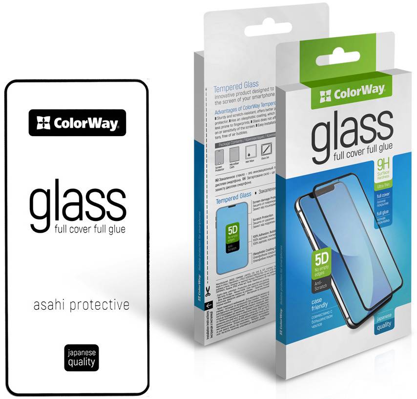 Защитное стекло для смартфона Colorway 9H FC glue ColorWay Samsung Galaxy A57 Black (CW-GSFGSGA576-BK)