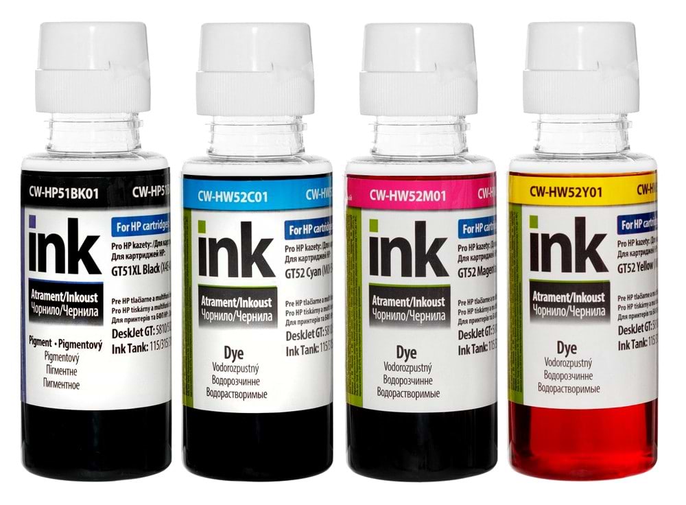 Чернила Colorway HP Ink Tank 115/315/415 (4х100мл) BK/С/M/Y (CW-HP51/HW52SET01) - Фото 1