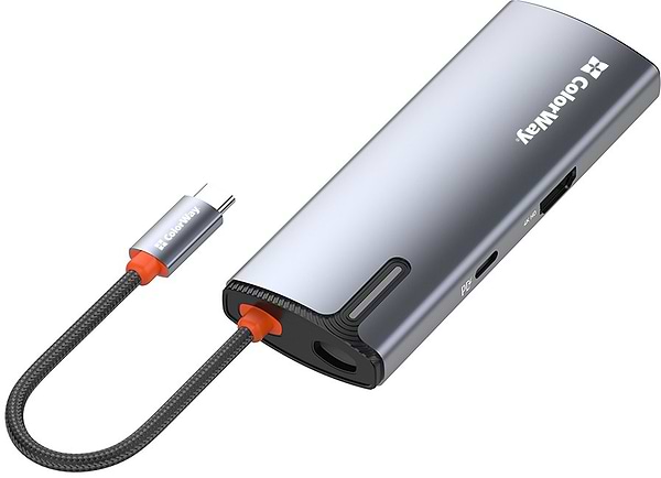 Фото - Хаб USB Colorway USB-C 5-в-1 Type C PD 100W/USB3.0х3/HDMI 4К (CW-HUB01)