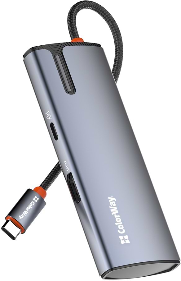 Фото - Хаб USB Colorway USB-C 5-в-1 Type C PD 100W/USB3.0х3/HDMI 4К (CW-HUB01)