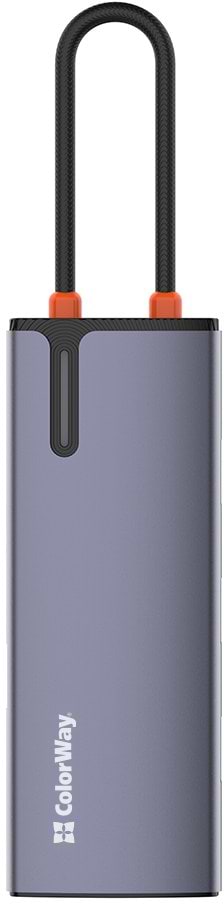 Фото - Хаб USB Colorway USB-C 6-в-1 Type C PD 100W/USB3.0х3/USB2.0/RJ45 (CW-HUB03)
