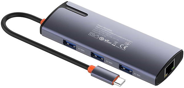 Фото - Хаб USB Colorway USB-C 6-в-1 Type C PD 100W/USB3.0х3/USB2.0/RJ45 (CW-HUB03)
