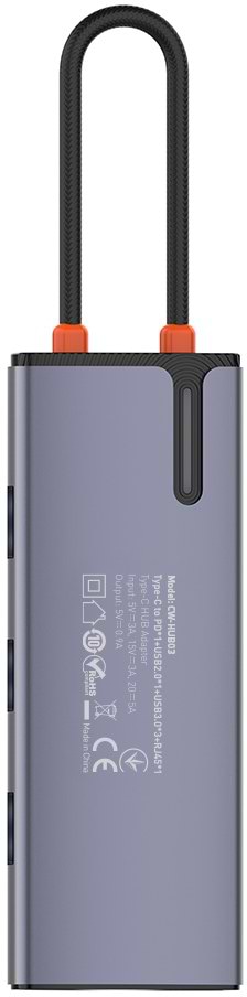 Фото - Хаб USB Colorway USB-C 6-в-1 Type C PD 100W/USB3.0х3/USB2.0/RJ45 (CW-HUB03)