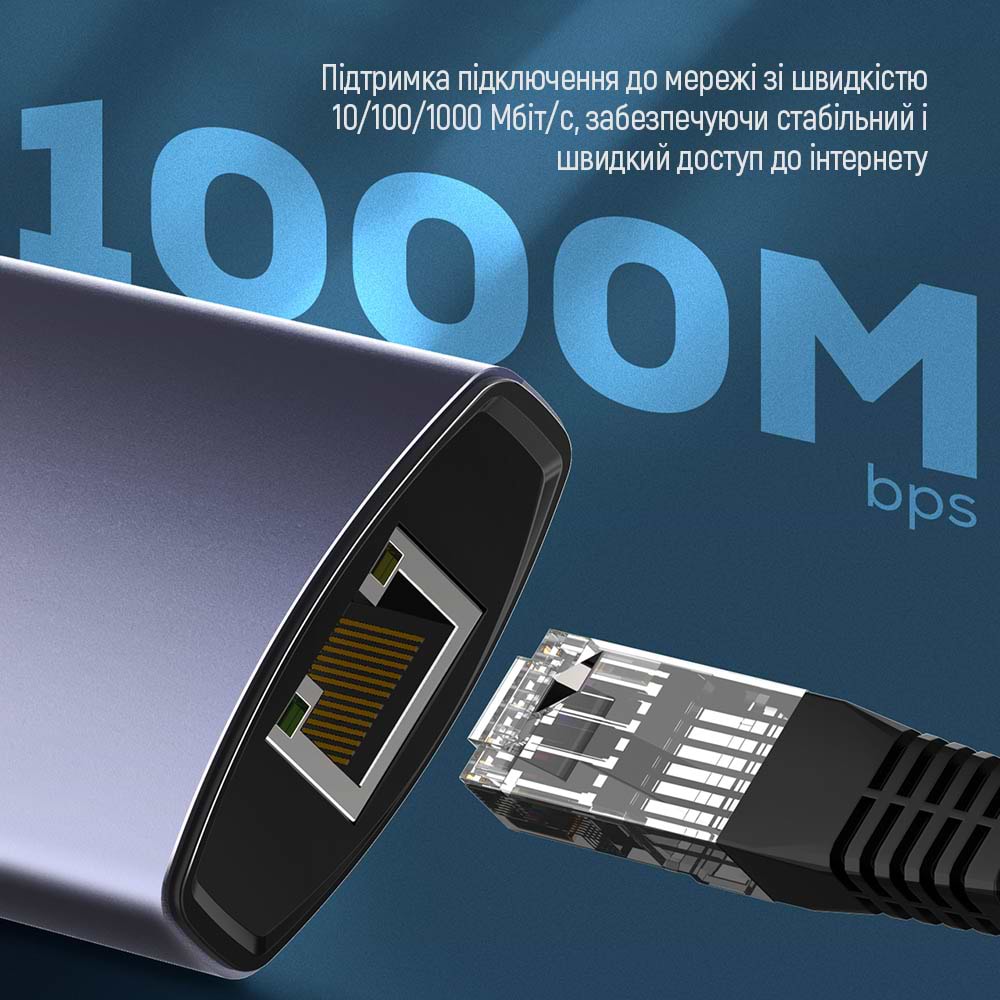 Фото - Хаб USB Colorway USB-C 6-в-1 Type C PD 100W/USB3.0х3/USB2.0/RJ45 (CW-HUB03)
