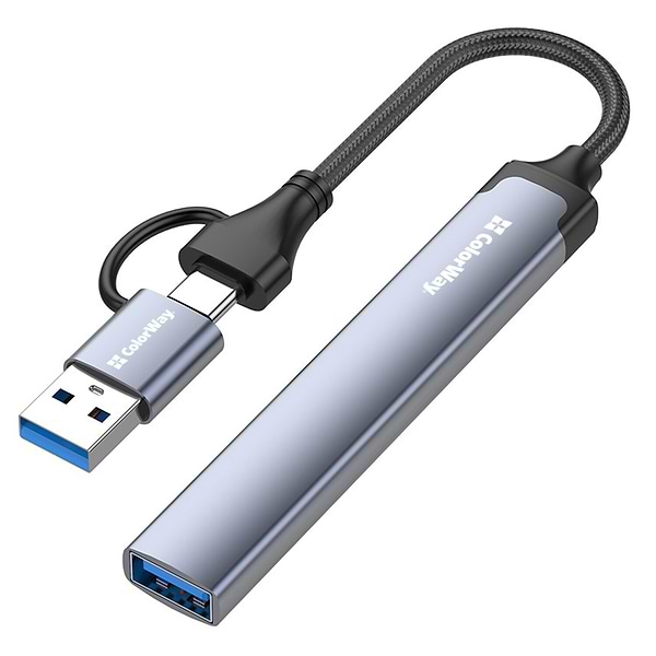 Фото - Хаб USB Colorway USB-A/USB-C 4-в-1 USB2.0х2/USB3.0/USB-C2.0 (CW-HUB06)