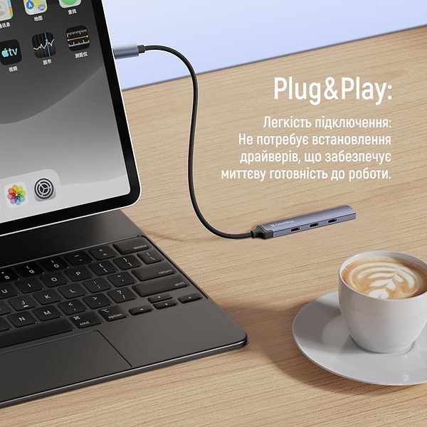 Фото - Хаб USB Colorway USB-C 4-в-1 USB-C2.0х3/USB3.0 (CW-HUB07)