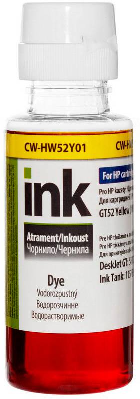 Чорнило Colorway HP Ink Tank 115/315/415 100 мл Yellow HW52Y (CW-HW52Y01) - Фото 1