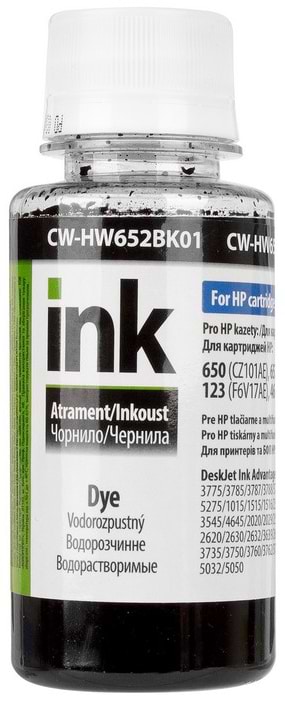 Чернила Colorway HP 650/652/123 (Black) (CW-HW652BK01) 100 мл - Фото 1
