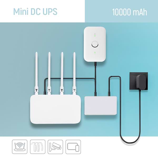 Фото - Источник бесперебойного питания Colorway UPS for router 10000mAh 21W DC 5V/9V/12V/24V (CW-PB100LI3WT)