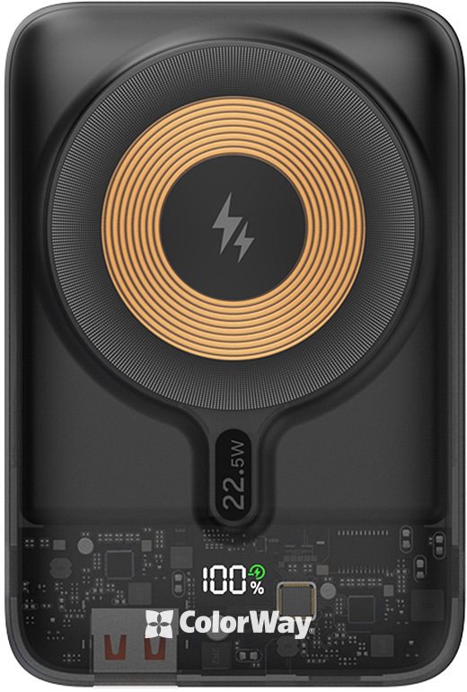 Уцінка - Батарея мобільна Colorway Power Bank 10000 mAh 15W MagSafe Black (CW-PB100LPA3BK-WPDD)