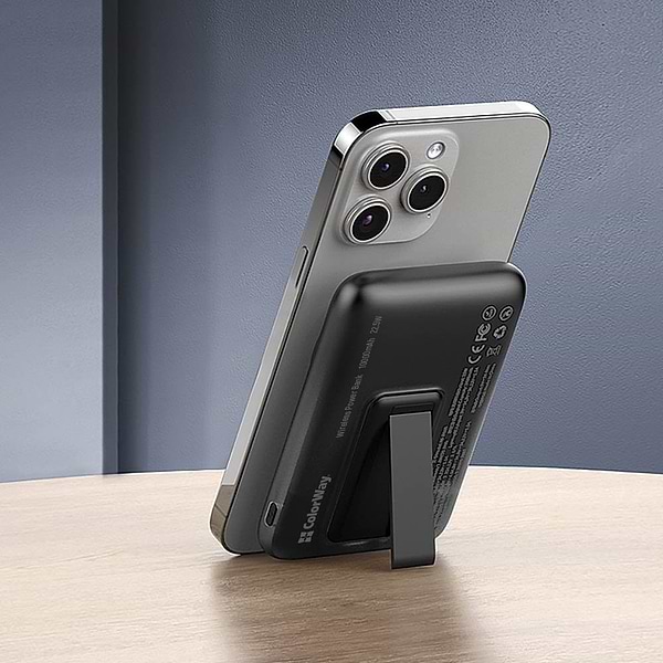 Фото - Уценка - Батарея мобильная Colorway Power Bank 10000 mAh 15W MagSafe Black (CW-PB100LPA3BK-WPDD)