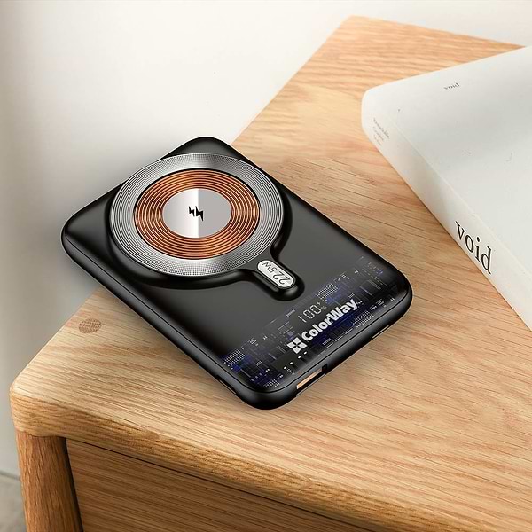 Фото - Уценка - Батарея мобильная Colorway Power Bank 10000 mAh 15W MagSafe Black (CW-PB100LPA3BK-WPDD)