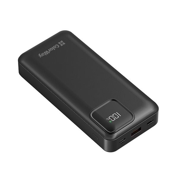 Фото - Батарея мобільна Colorway Power Bank 20000 mAh Optimal Power USB QC3.0 + USB-C PD22.5W Black (CW-PB200LPB5BK-PDD)